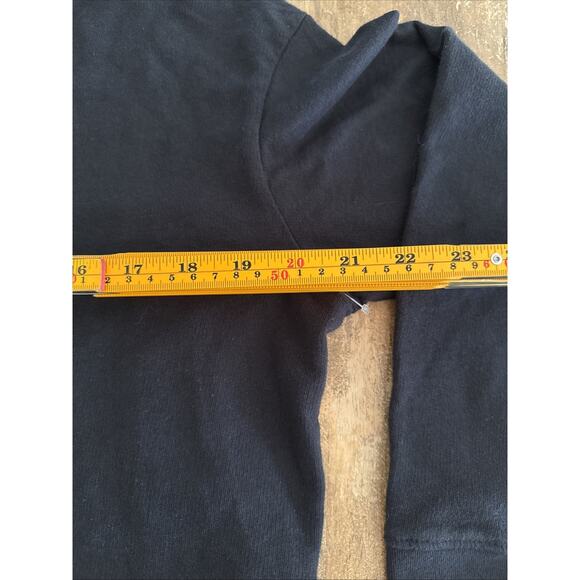 James Perse Black Cropped Cotton Jersey Hoodie size Medium (2) - Picture 4 of 8